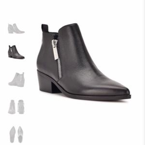Nine West Leather Pointy Toe Black Bootie Boot